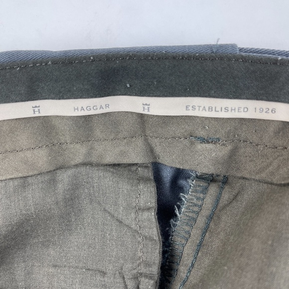 Haggar Mens Dress Pants Pleated Pressed Gray 38x30 - Picture 3 of 10